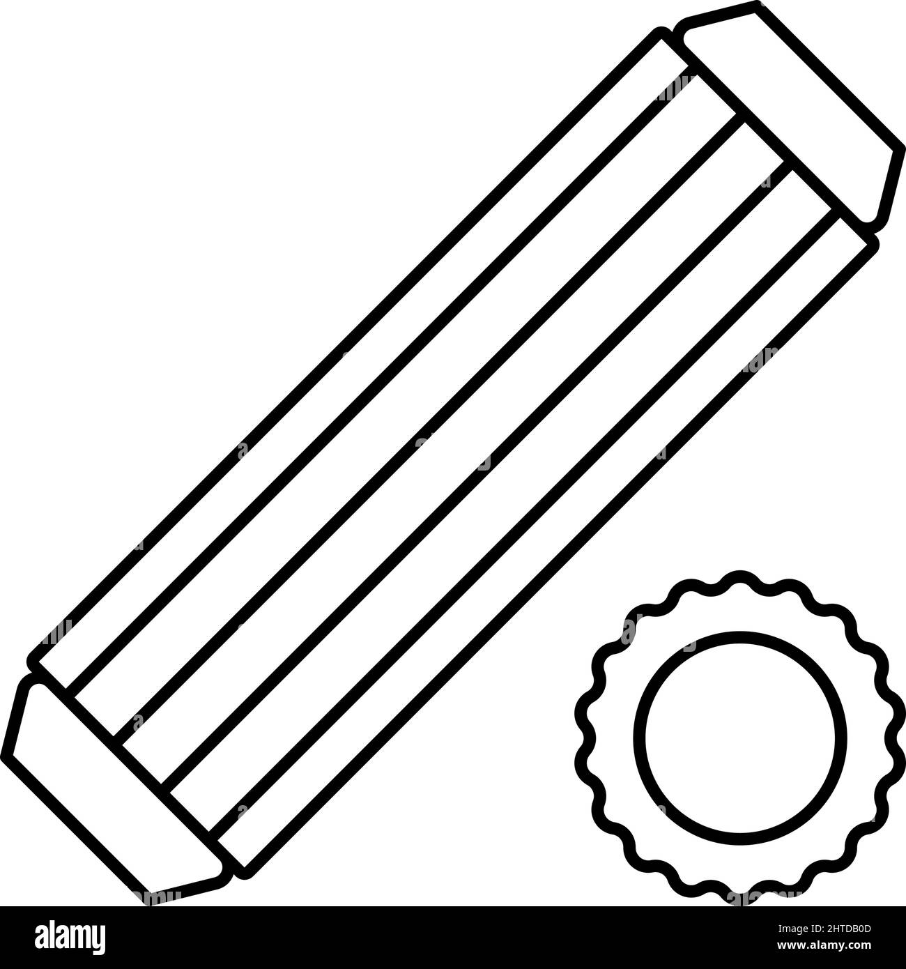 illustration vectorielle de l'icône de la ligne de guidage de la vis Illustration de Vecteur