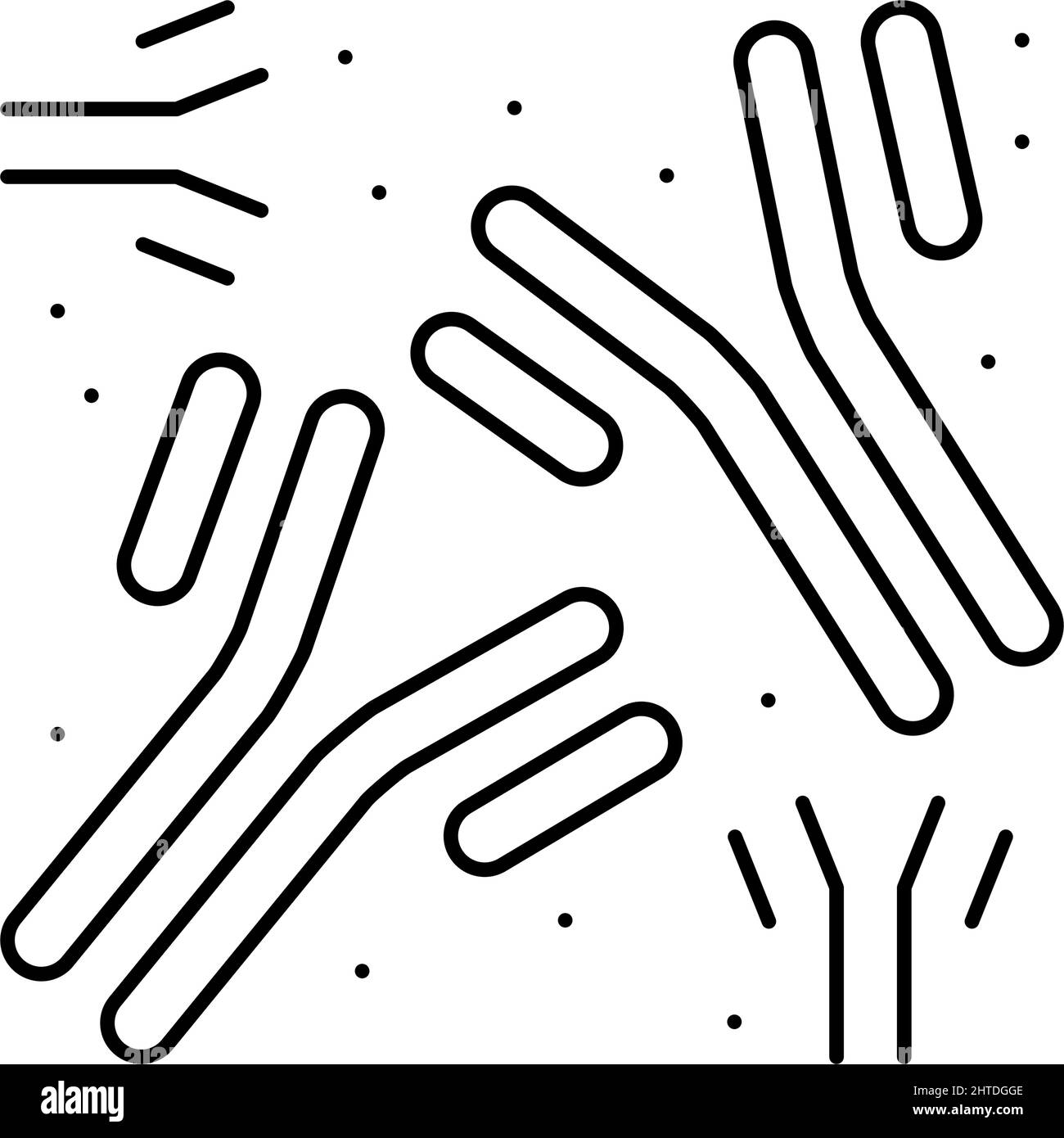 illustration du vecteur d'icône de la lignée d'anticorps de la maladie Illustration de Vecteur