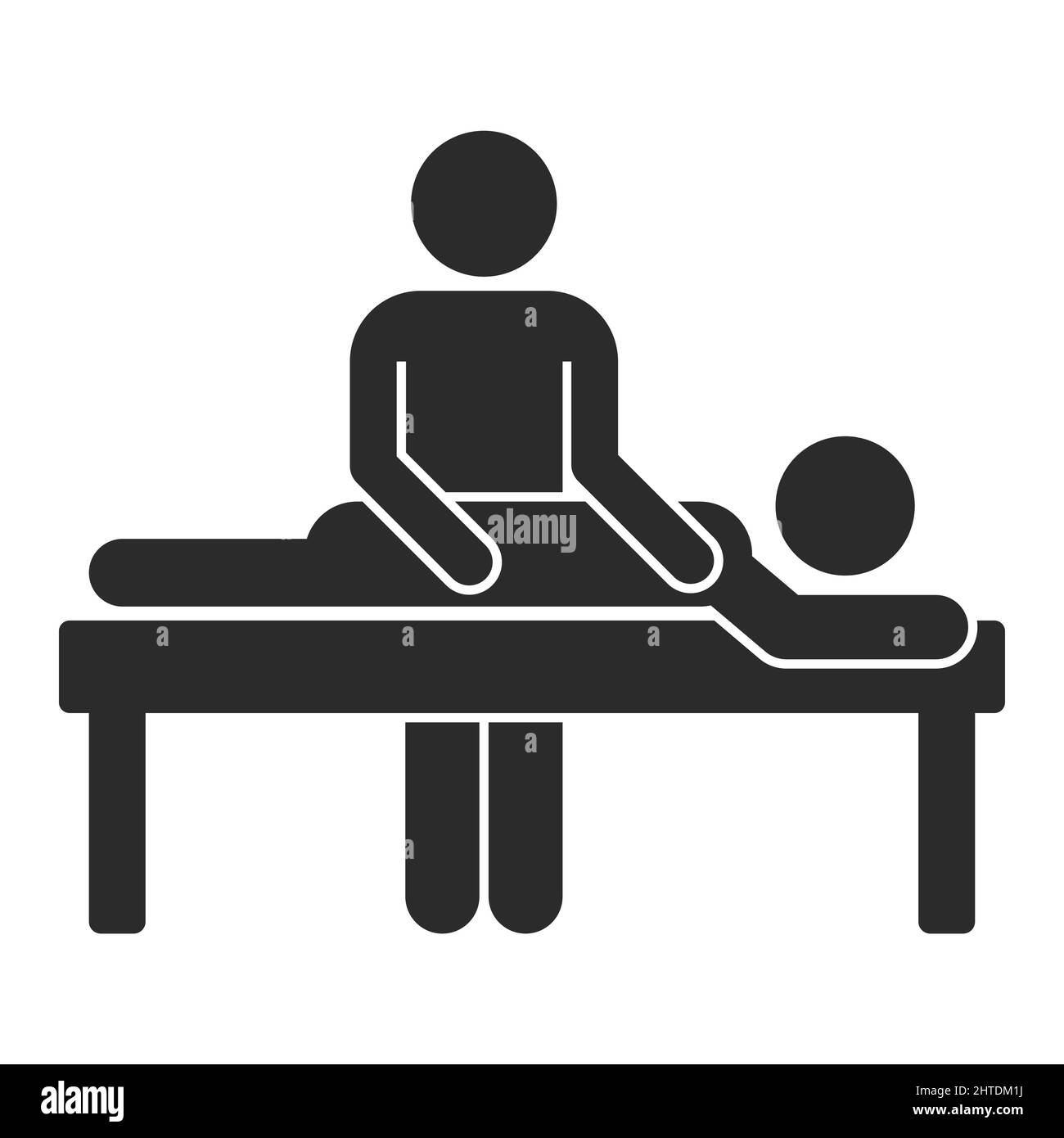 Icône de vecteur de massage isolée sur fond blanc Illustration de Vecteur