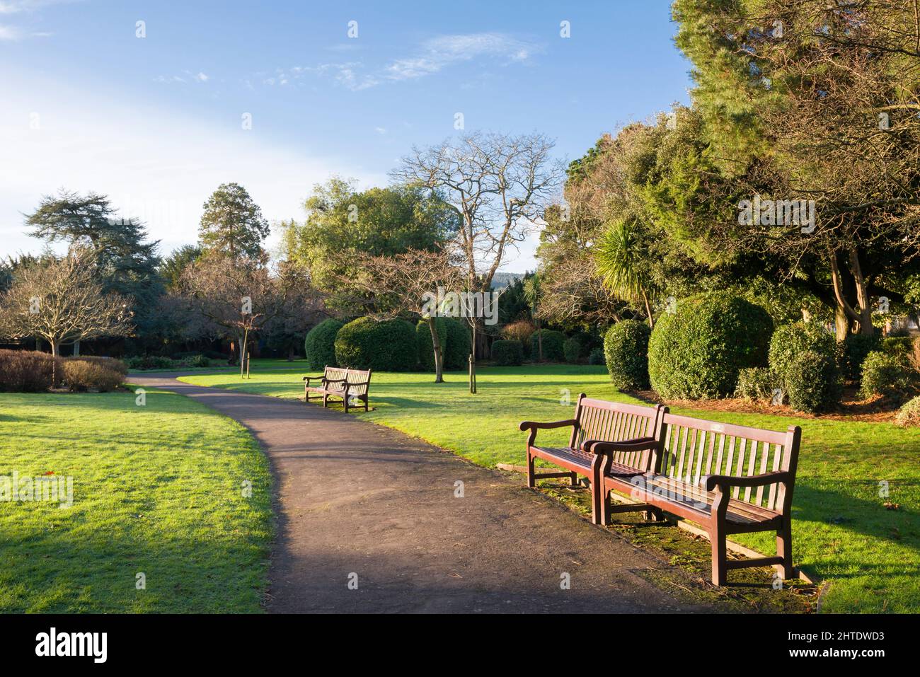 Jardins de Blenheim dans la ville côtière de Minehead, Somerset, Angleterre. Banque D'Images