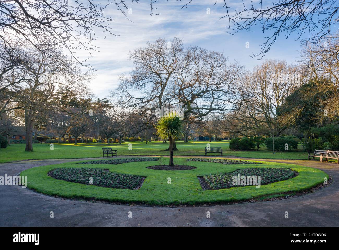 Jardins de Blenheim dans la ville côtière de Minehead, Somerset, Angleterre. Banque D'Images