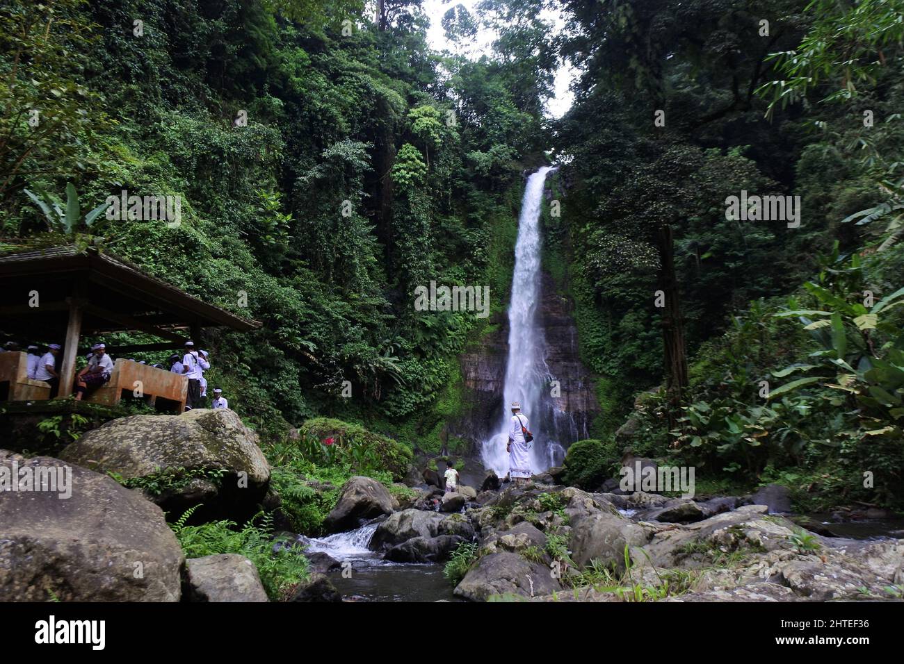 Une vue naturelle de la cascade Gitgit à Gianyar, Bali en Indonésie Banque D'Images