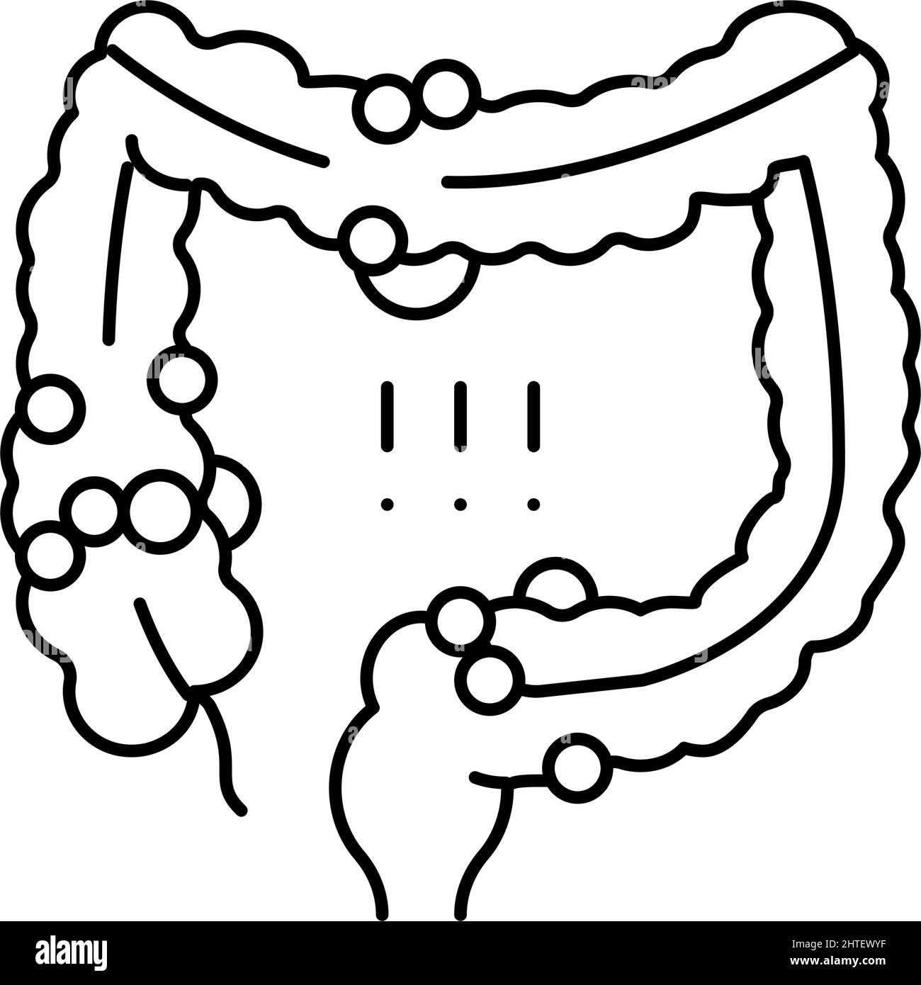 illustration du vecteur de l'icône de la ligne de la maladie de crohns Illustration de Vecteur