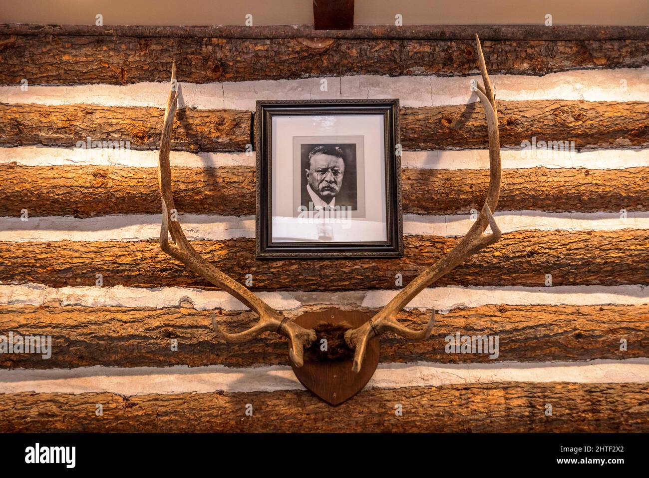 Le Roosevelt Lodge dans le nord du parc national de Yellowstone. Banque D'Images