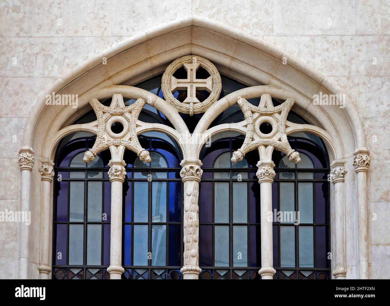 Fenêtre, salle de lecture royale portugaise, Rio Banque D'Images