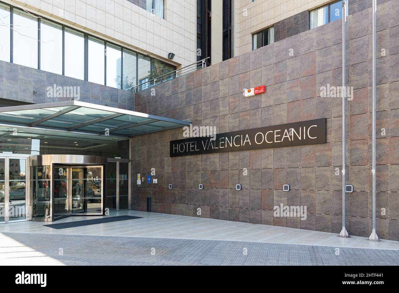 VALENCE, ESPAGNE - 22 FÉVRIER 2022: Hotel Valencia Oceanic géré par Melia Hotels International Banque D'Images