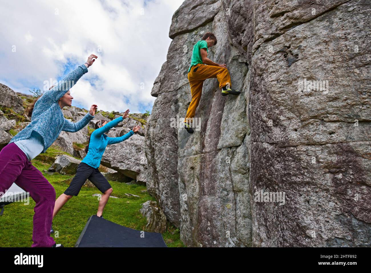 Le bloc au RAC les blocs au parc national de Snowdonia Banque D'Images