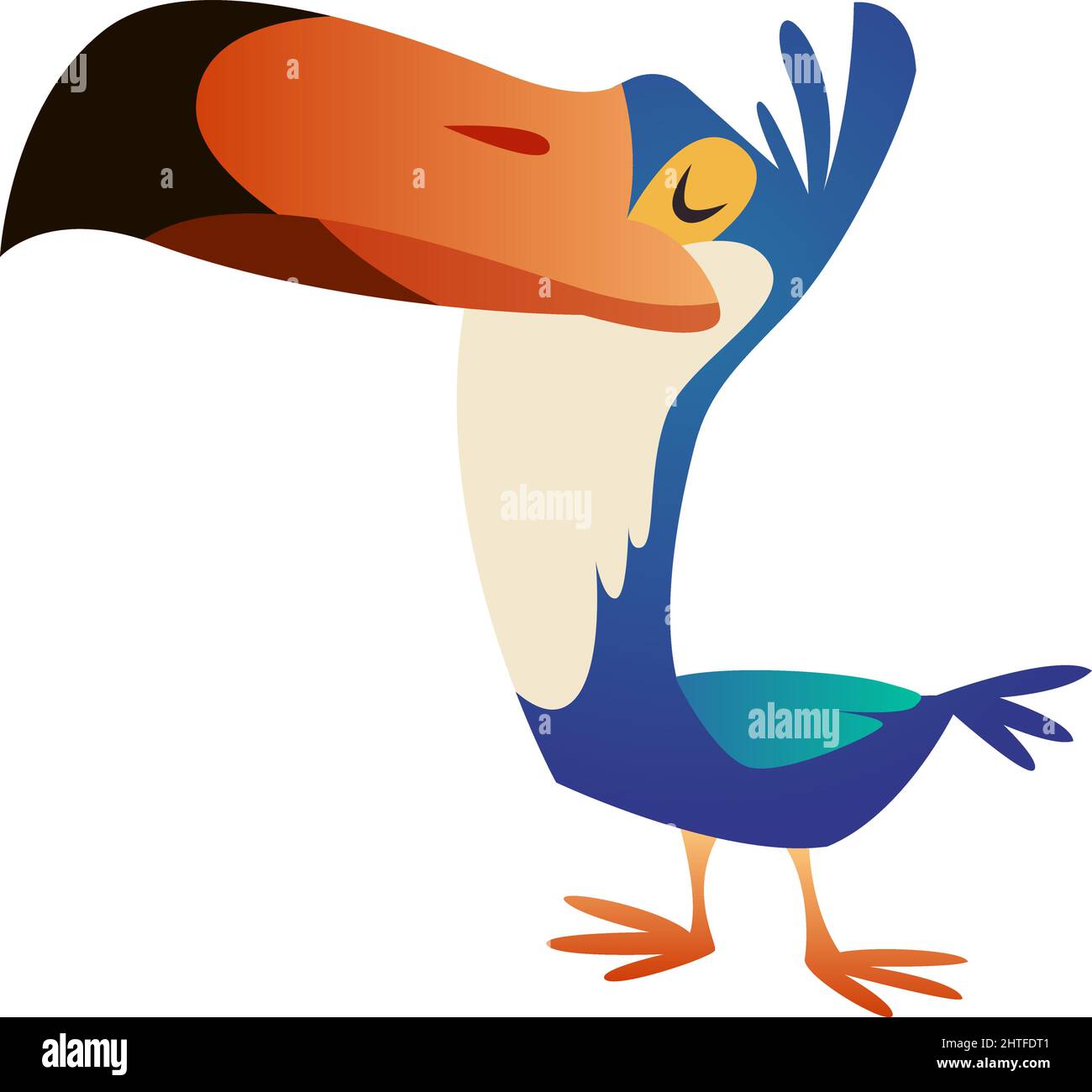 Toucan tropical. Grand béak oiseau. Animal exotique Illustration de Vecteur