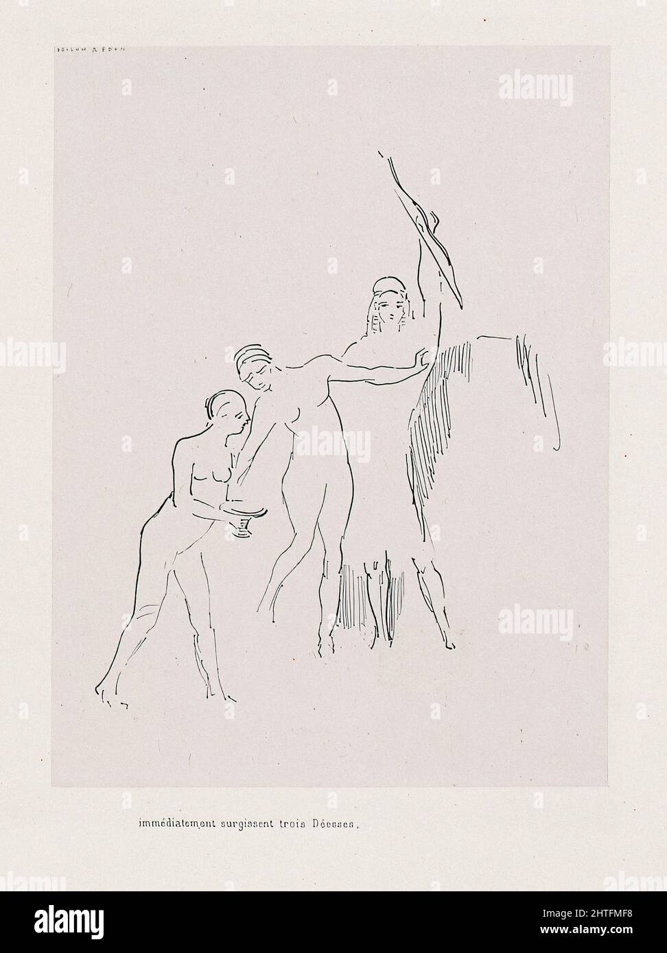 Odilon Redon - immédiatement trois Déesses naissent planche 11 1896 Banque D'Images