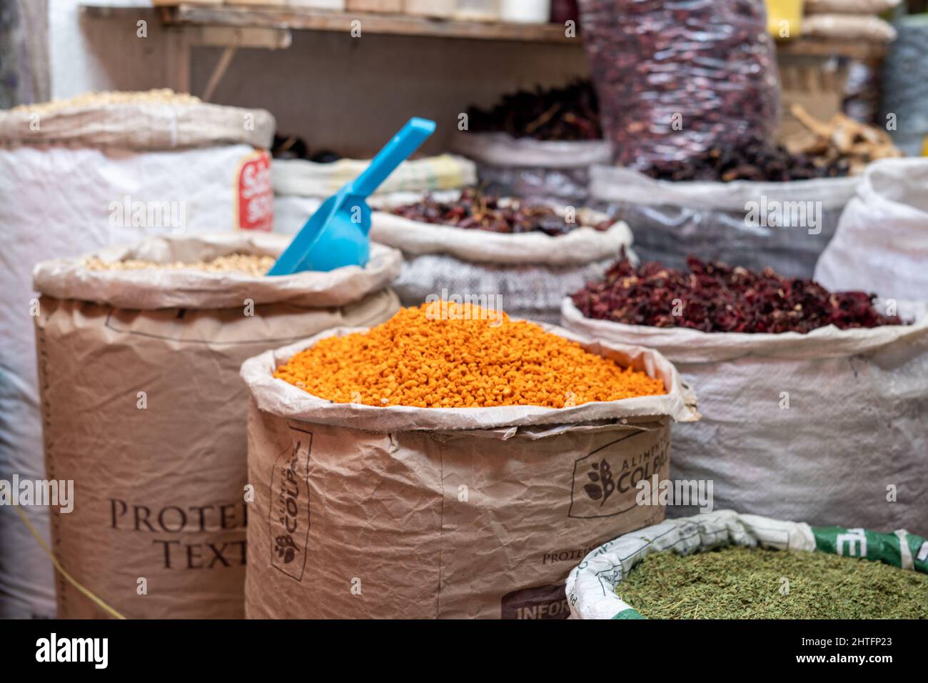 Mercado de semillas en mexique Banque D'Images