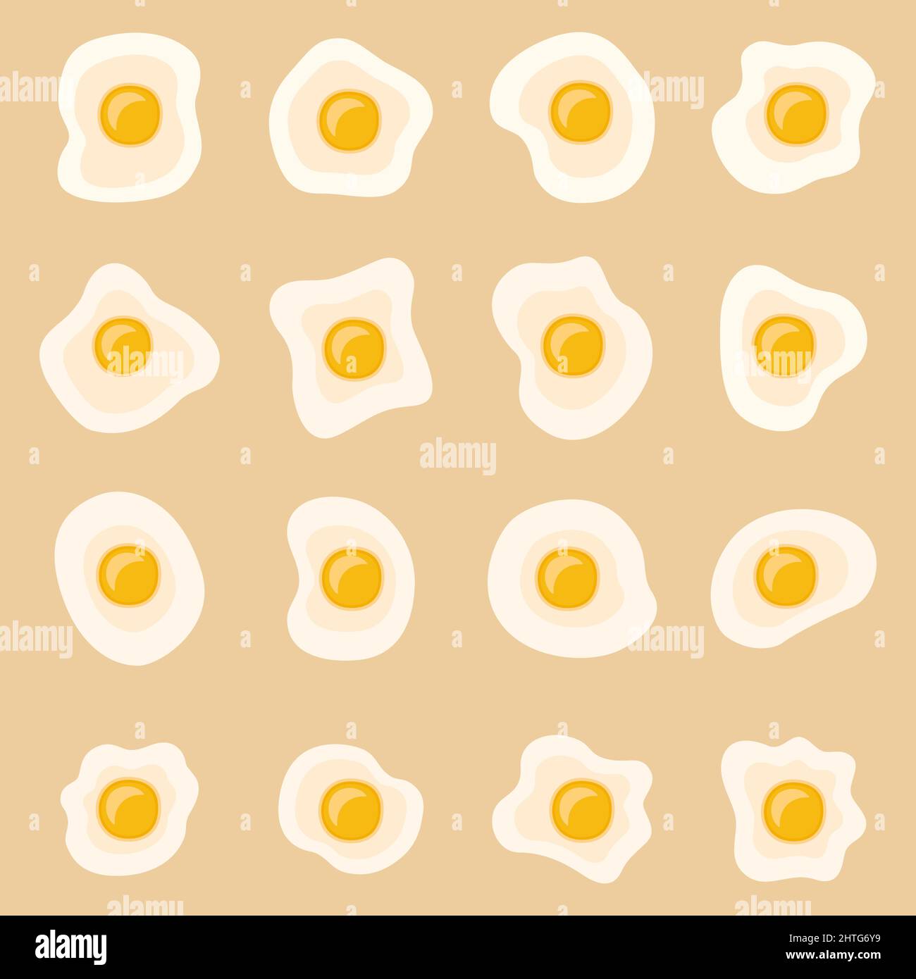 Ensemble d'œufs frits. Vue de dessus. Petit déjeuner sain, illustration vectorielle Illustration de Vecteur