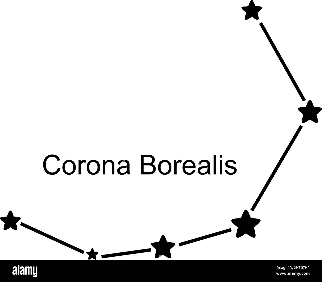 Constellation Corona borealis sur fond blanc, illustration vectorielle Illustration de Vecteur