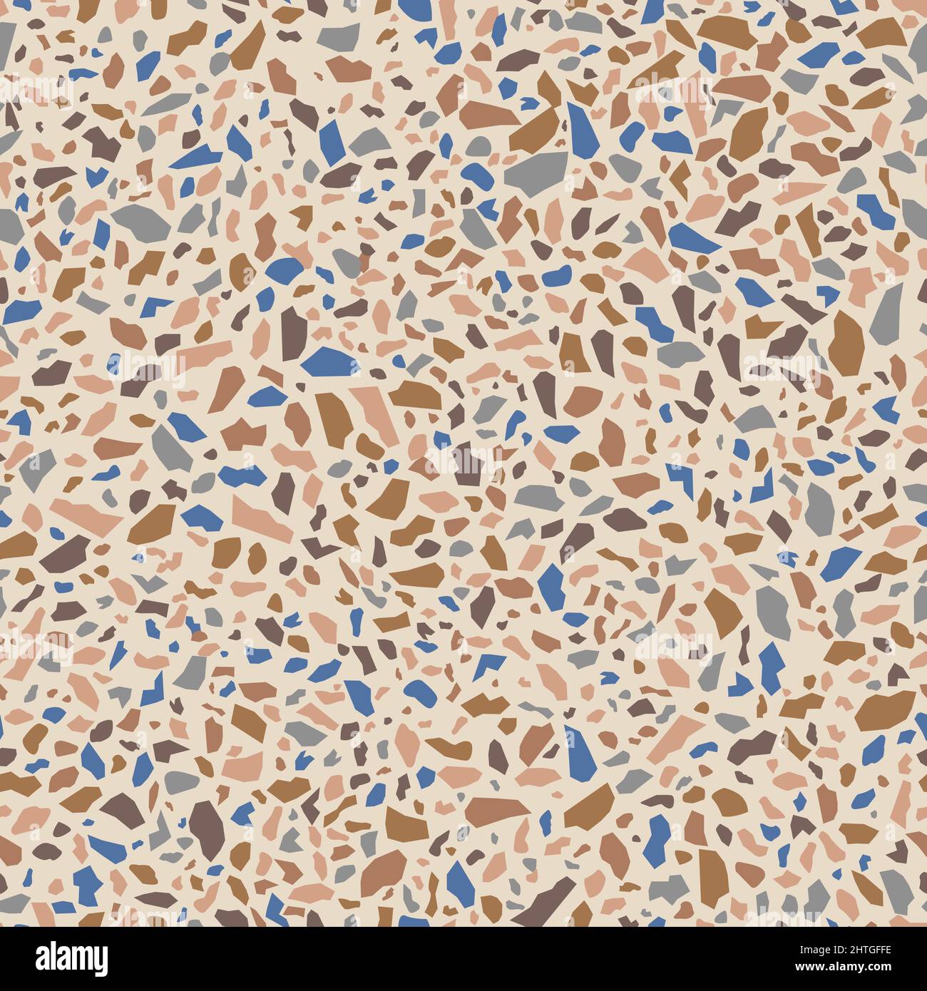 Motif sans couture texturé beige Terrazzo Stone Illustration de Vecteur
