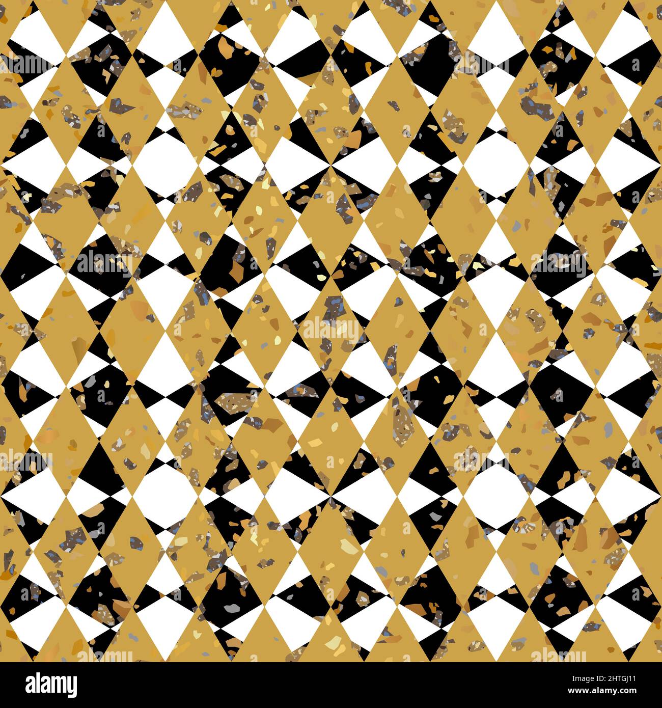 Motif sans couture texture Pierre géométrique terrazzo Illustration de Vecteur