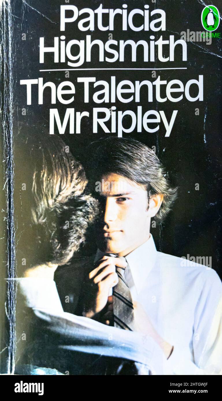 Couverture de livre du roman Patricia Highsmith le talentueux M. Ripley, le premier de la série Ripley, écrit en 1955, par Penguin Books Banque D'Images