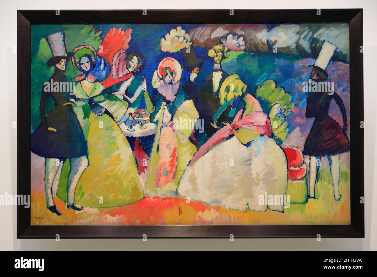 Le groupe de peinture à l'huile dans les crinolines 1909 par Vasily Kandinsky exposition dans Solomon R.Guggenheim Museum.Manhattan.New York City.USA Banque D'Images