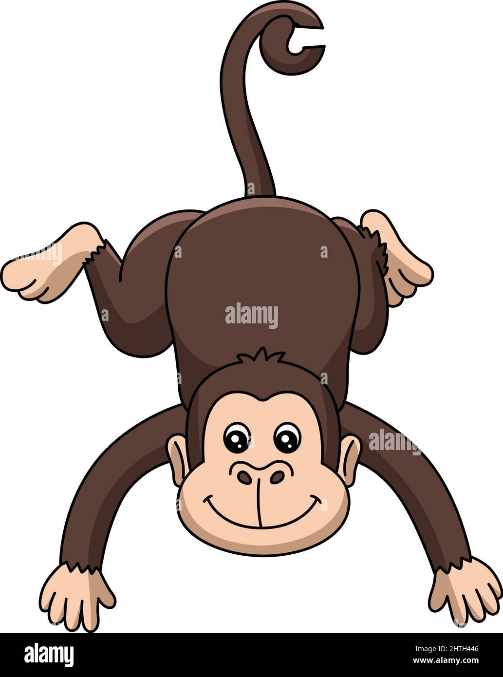 Illustration de la couleur du dessin animé Monkey Cartoon Illustration de Vecteur