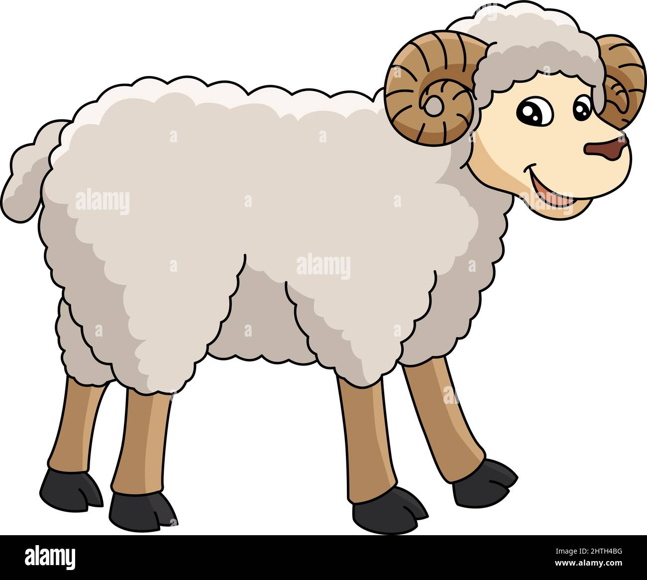 Illustration de la partie de couleur du dessin animé de mouton Image  Vectorielle Stock - Alamy