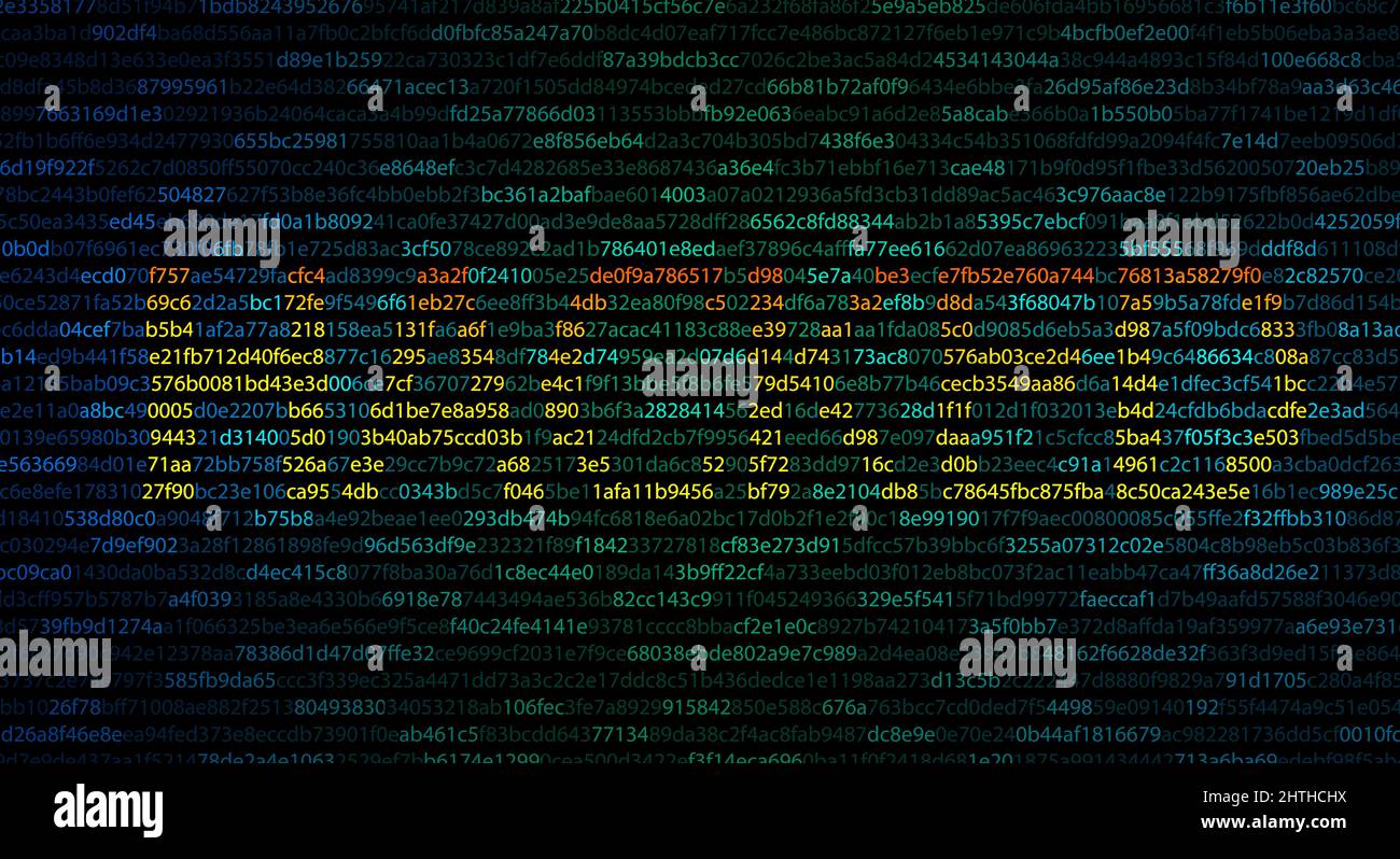 Mot piraté sur l'arrière-plan numérique de code binaire à l'écran. Cybercriminalité et piratage de la confidentialité sur Internet. Sécurité réseau, cyberattaque, virus informatique. Banque D'Images