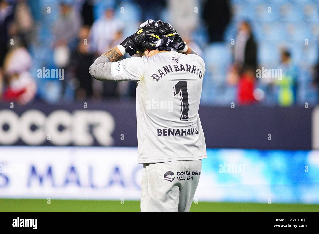 Malaga, Espagne. 28th févr. 2022. Dani Barrio de Malaga CF vu lors du match LaLiga Smartbank 2021/2022 entre Malaga CF et FC Cartagena au stade la Rosaleda à Malaga.(score final; Malaga CF 1:1 FC Cartagena) (photo de Francis Gonzalez/SOPA Images/Sipa USA) crédit: SIPA USA/Alay Live News Banque D'Images