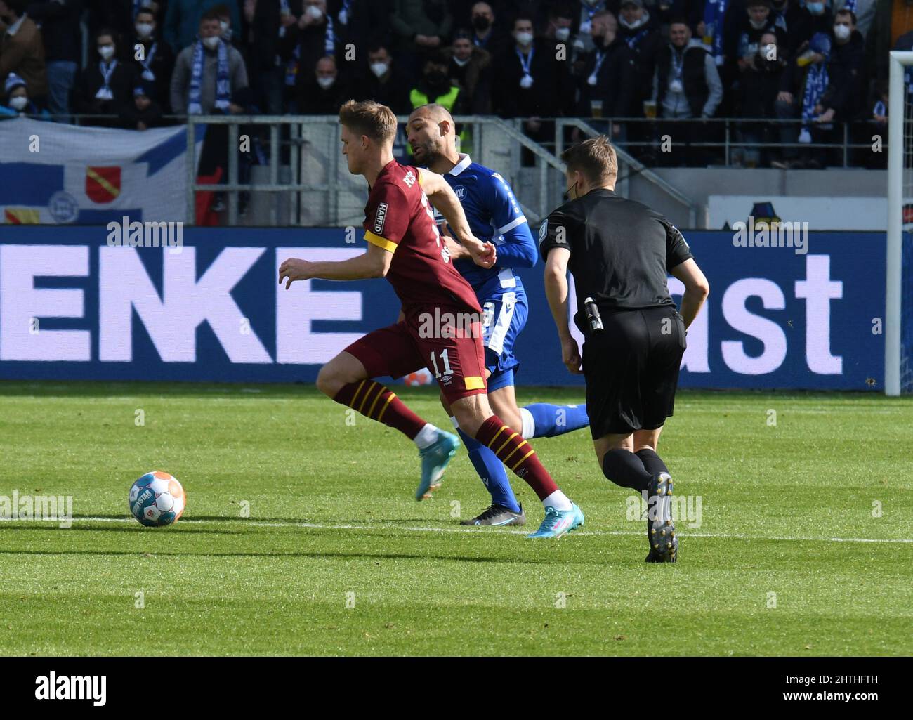 Match de deuxième ligue de KSC contre Schalke 04 Wildparkstadion Karlsruher SC Banque D'Images