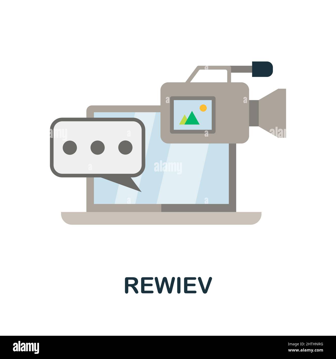 Icône plate Rewiev. Affiche d'élément de couleur de la collection de commentaires. Affiche d'icône Flat Rewiev pour la conception de sites Web, les infographies et bien plus encore. Illustration de Vecteur
