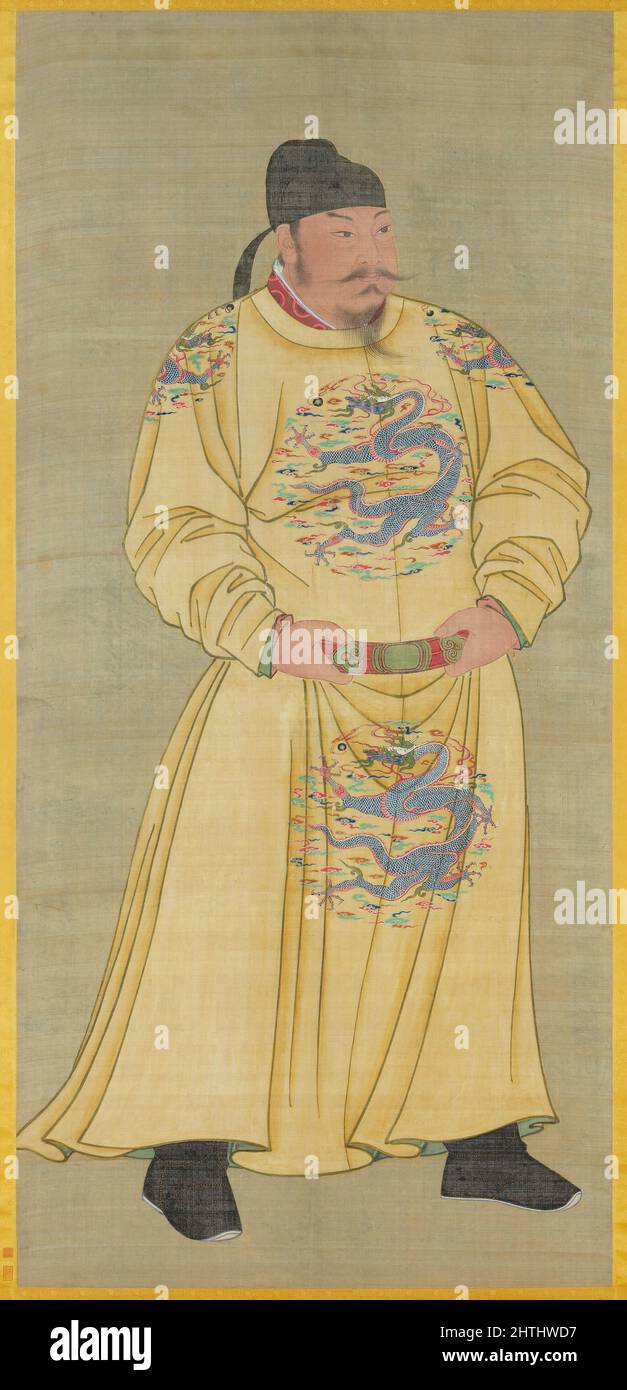 Portrait de l'empereur Taizong de Tang (598 – 649), le deuxième empereur de la dynastie Tang de Chine Banque D'Images