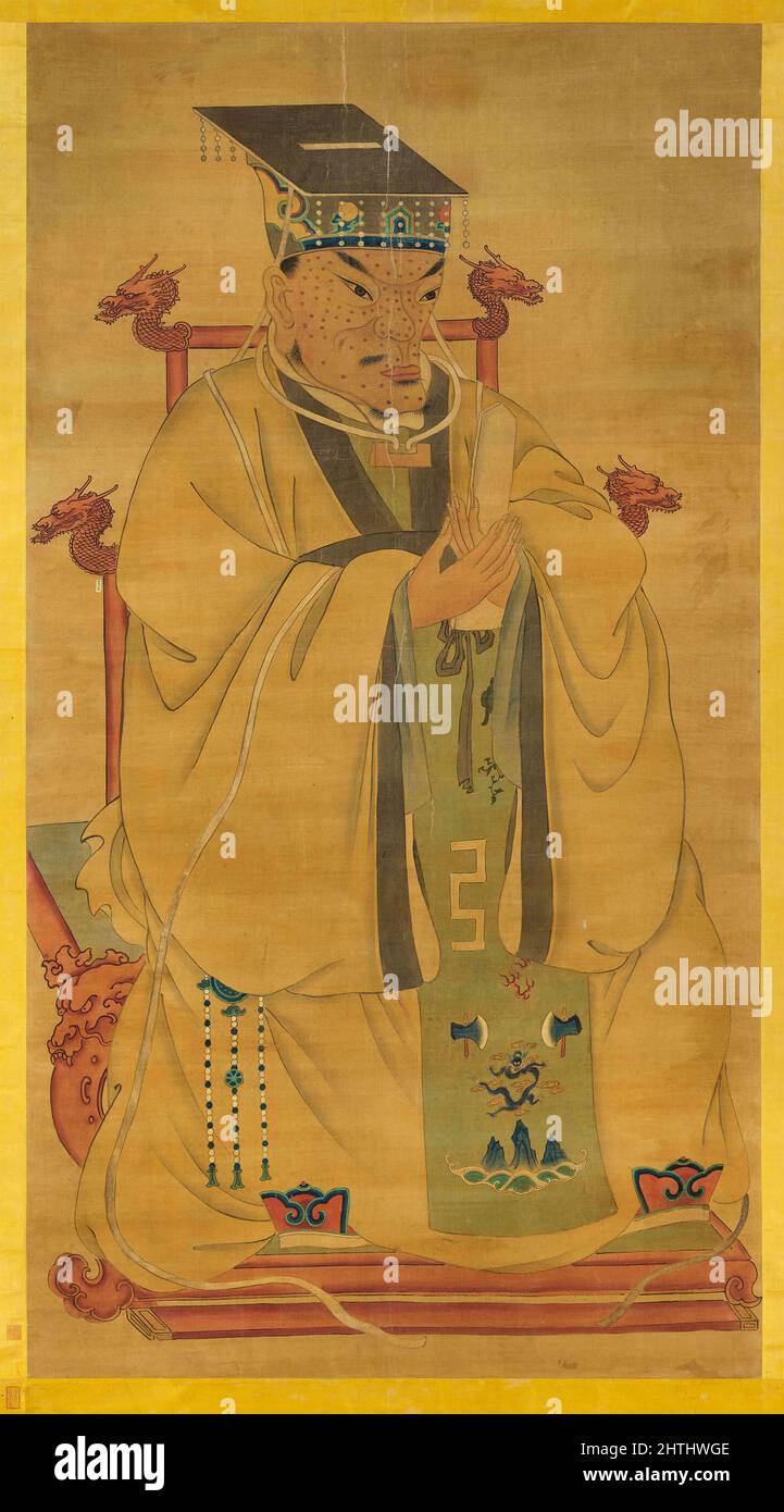 Portrait de l'empereur Taizu (1328–1398) l'empereur fondateur de la dynastie Ming Banque D'Images