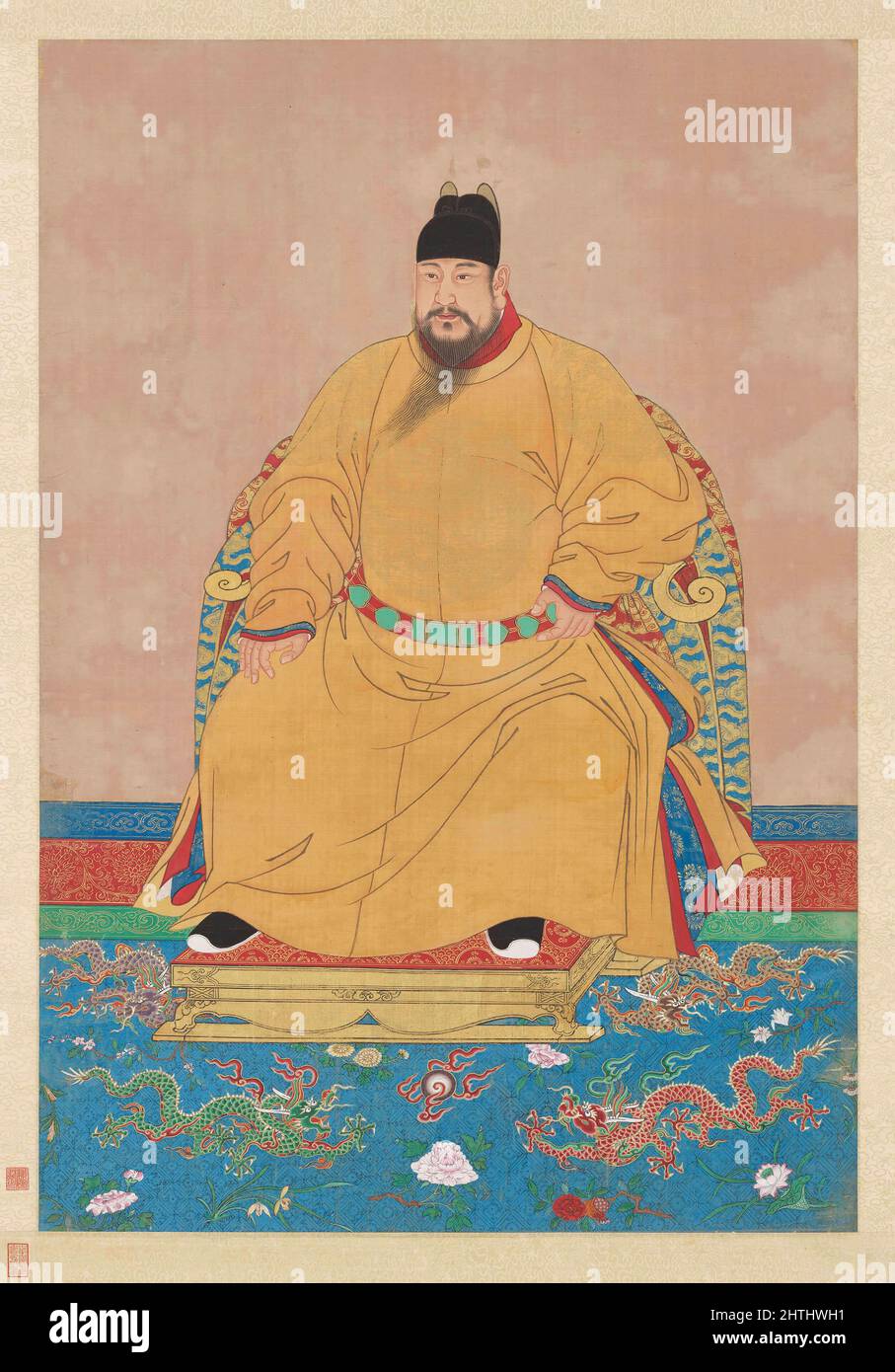 Portrait de l'empereur Hongxi (1378 – 1425), le quatrième empereur de la dynastie Ming, régna de 1424 à 1425 Banque D'Images