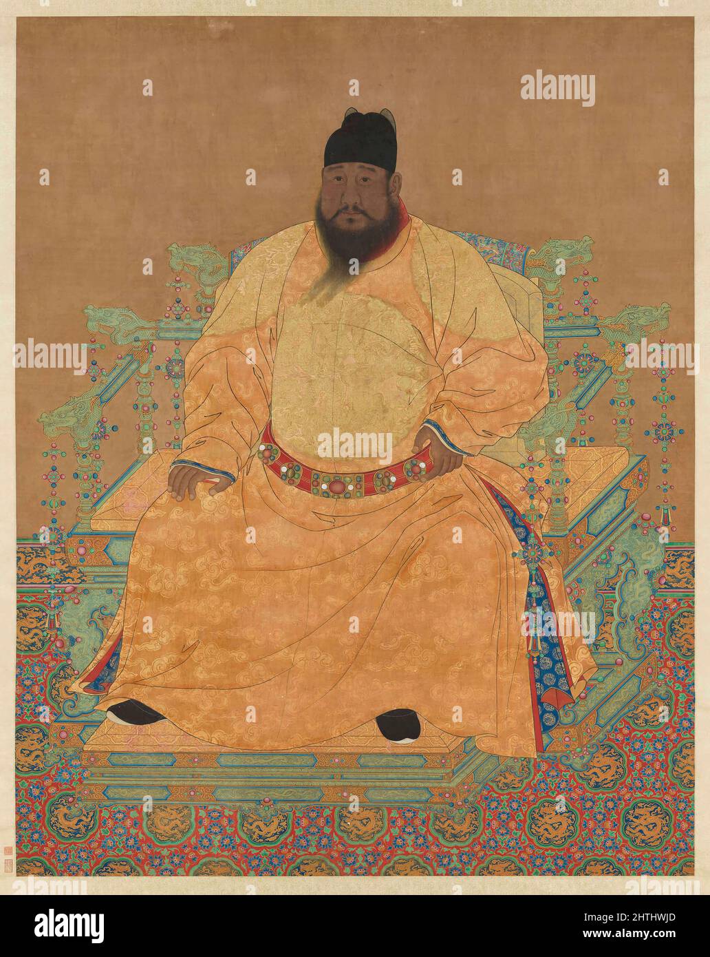 Portrait de l'empereur Xuande (1399 - 1435), cinquième empereur de la dynastie Ming, régna de 1425 à 1435 Banque D'Images