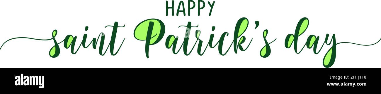 Happy St Patrik's Day - drôle de lettrage irlandais dans le motif à l'estime pour les affiches, les flyers, les t-shirts, les cartes, les invitations, autocollants, bannières, g Illustration de Vecteur