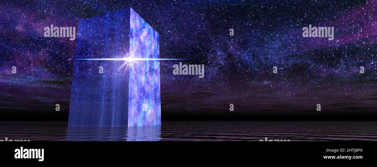 planète extra-terrestre monolithe darkina Banque D'Images