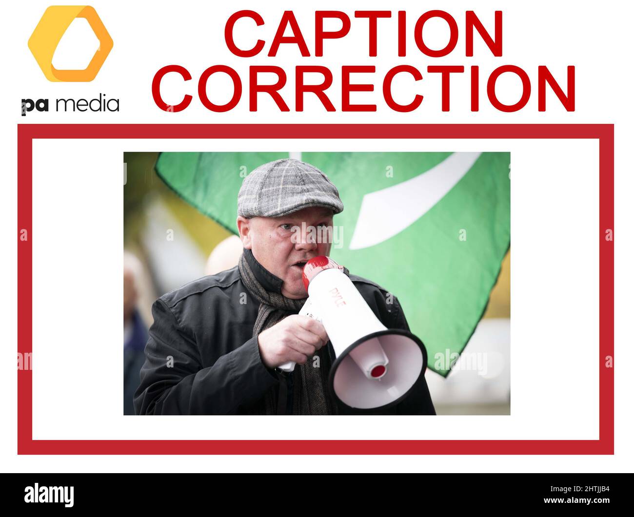 À L'ATTENTION DES ÉDITEURS DE PHOTOS, DES DIRECTEURS DE SUBS ET DES BIBLIOTHÉCAIRES DE PHOTOS : En ÉCOSSE, RMT transmis sur le PA Media Picture Wire le 28 octobre 2021, nous avons indentifié à tort l'homme sur la photo comme Mick Lynch, secrétaire général du syndicat RMT comme l'homme en question est Mick Hogg, organisateur écossais du syndicat RMT. Veuillez modifier vos dossiers. Banque D'Images