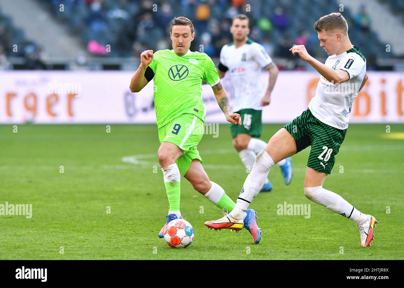 Bundesliga, Borussia Park Mönchengladbach: Borussia Mönchengladbach vs VfL Wolfsburg; Banque D'Images