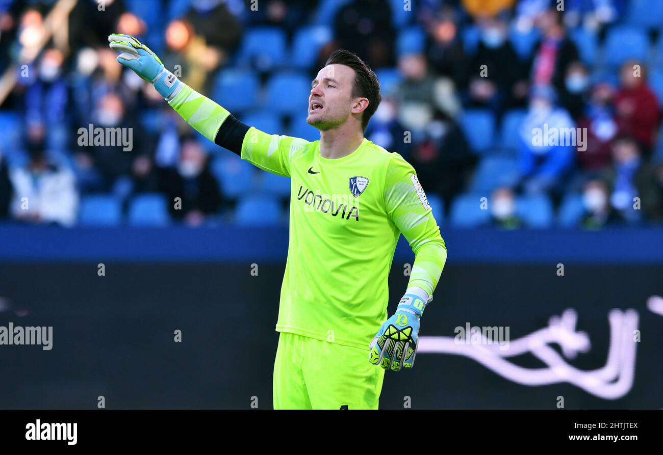 Bundesliga, Vonovia Ruhrstadion Bochum: VFL Bochum vs RB Leipzig; le gardien de but de Bochum Manuel Riemann Banque D'Images