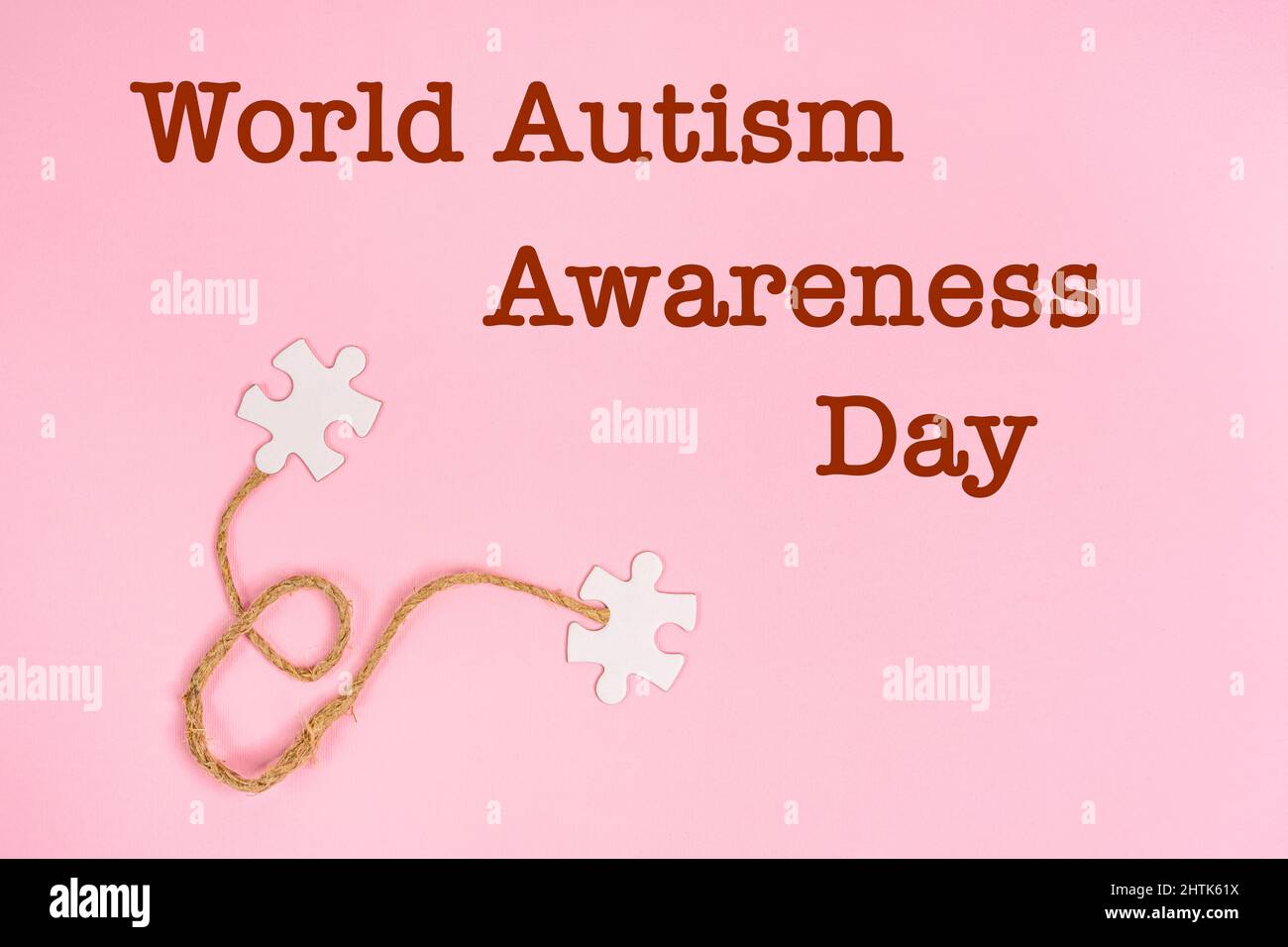 Le concept de la Journée mondiale de sensibilisation à l'autisme des Nations Unies, le 2 avril. Banque D'Images