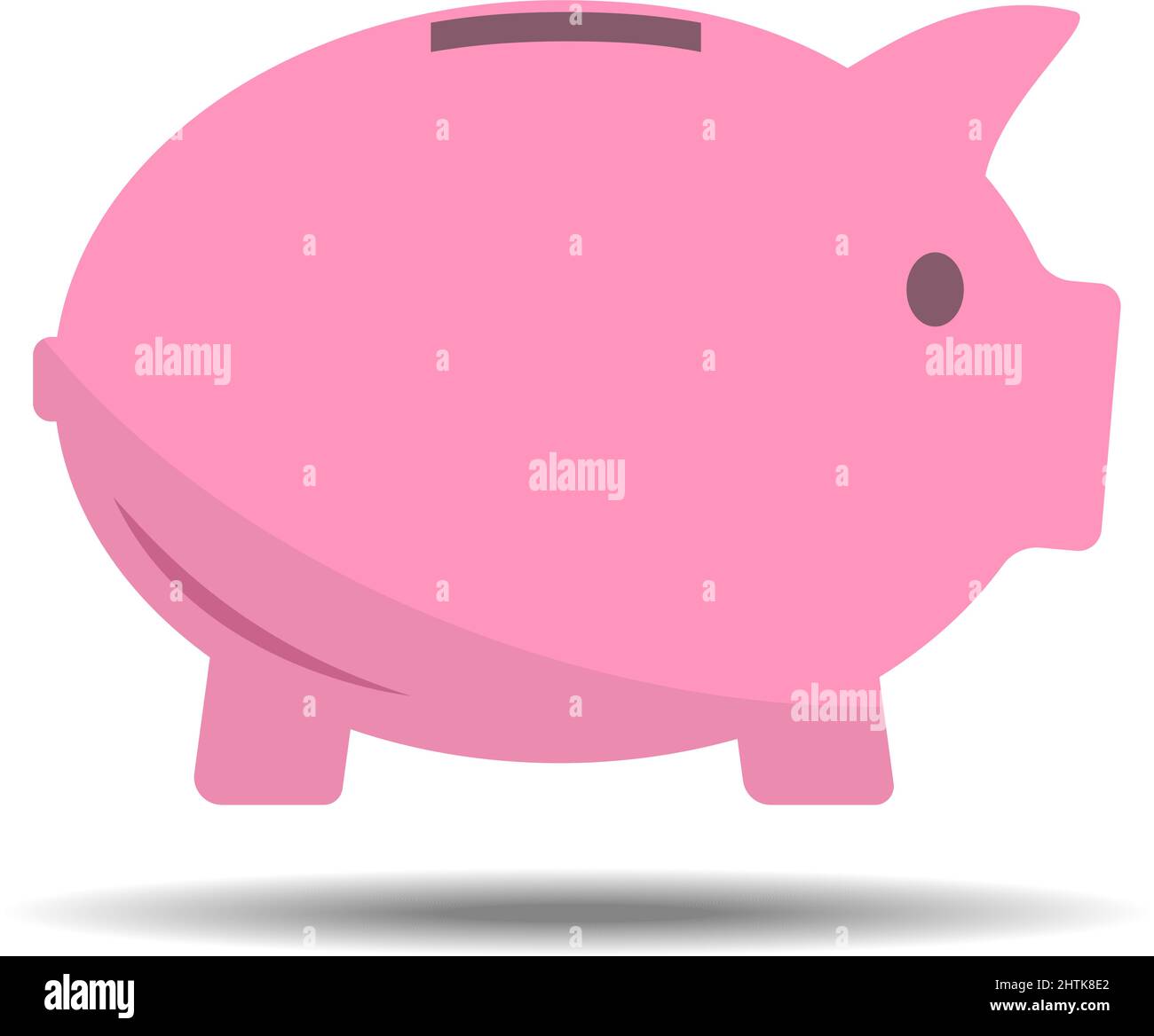 porggy rose isolée sur fond blanc, permettant d'économiser de l'argent et de la richesse, illustration vectorielle Illustration de Vecteur