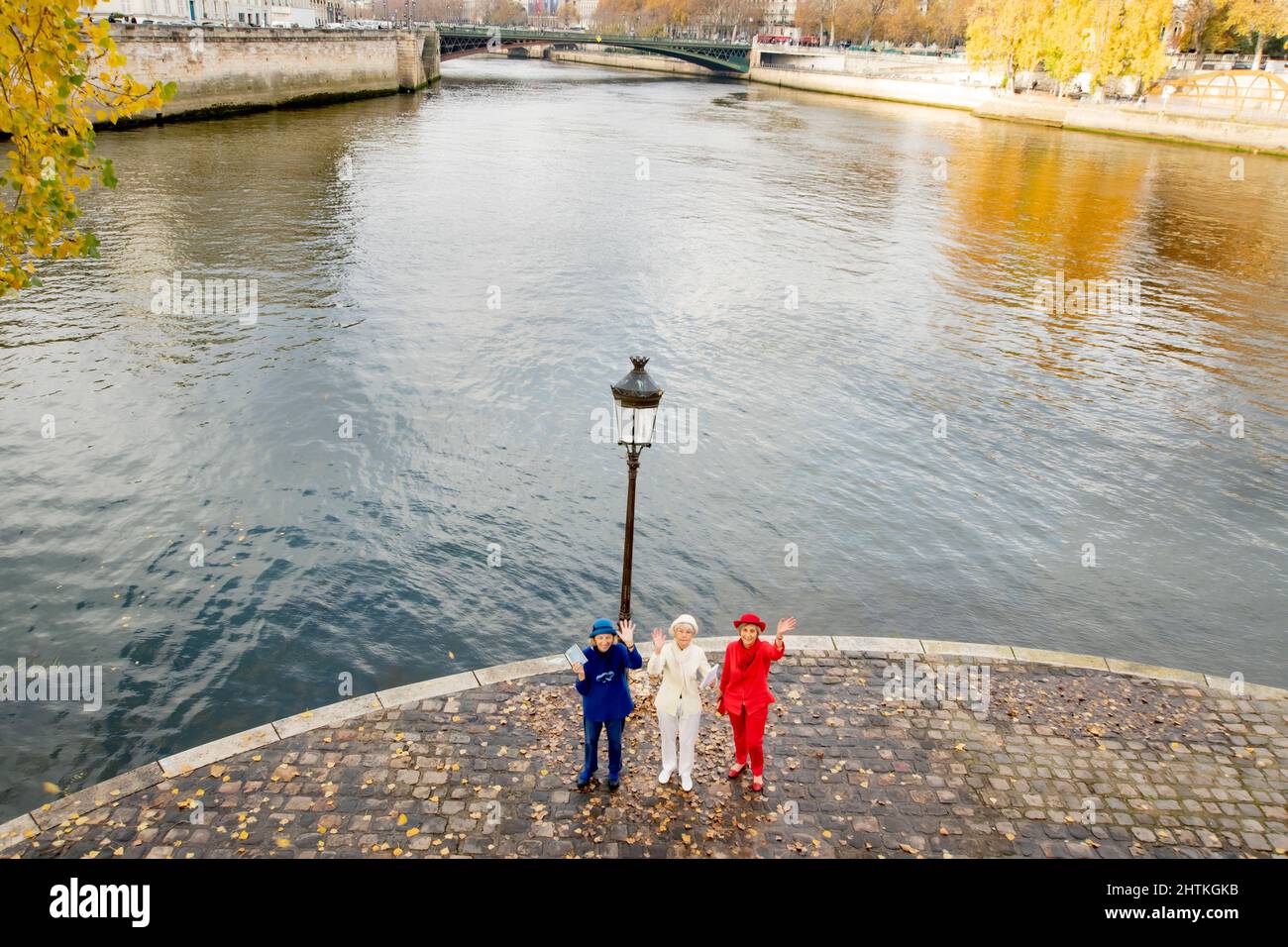 Femmes françaises, il Saint Louis, Paris Banque D'Images