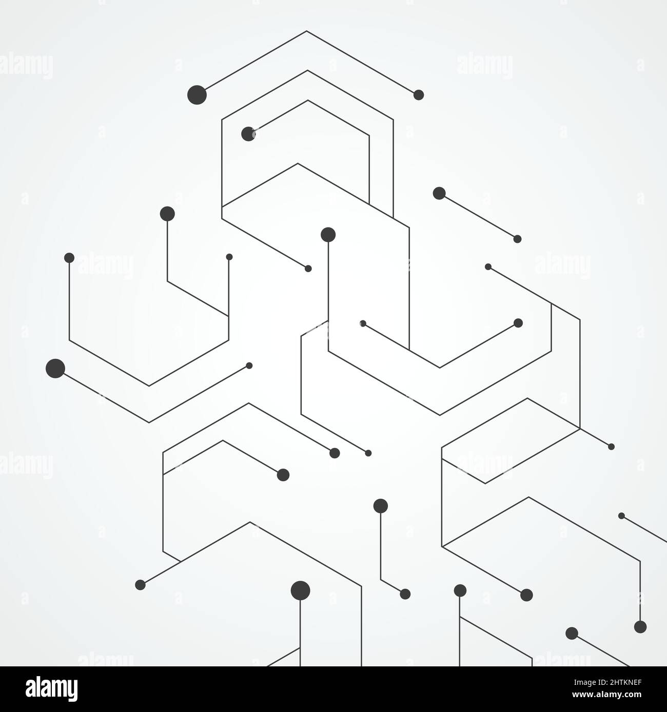 Technologie structure hexagons Illustration de Vecteur