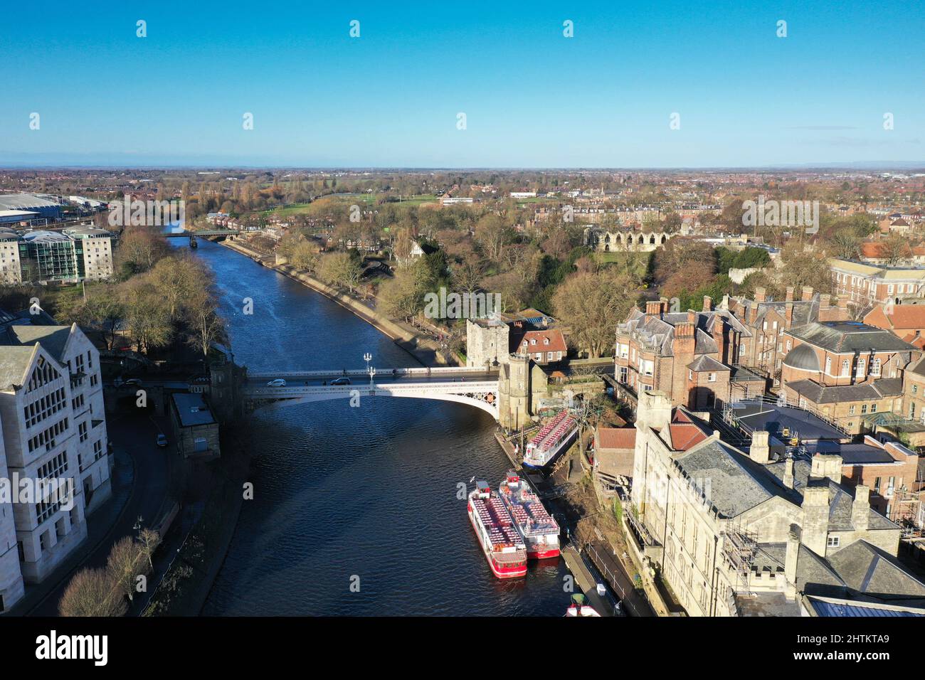 Vue aérienne de York par drone Banque D'Images