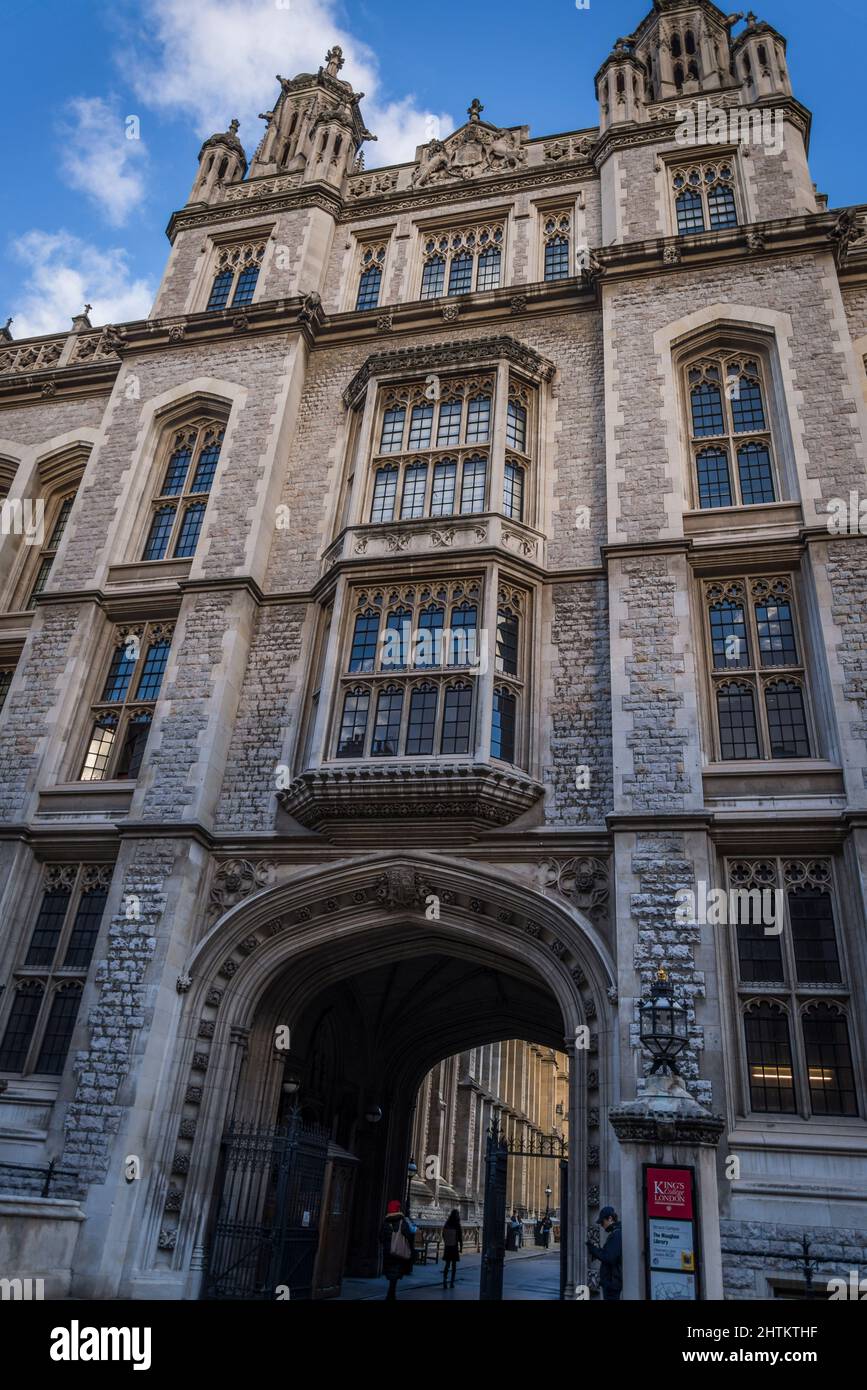 The Maughan Library, la principale bibliothèque de recherche universitaire du King's College de Londres, faisant partie du campus de Strand, Londres, Angleterre, Royaume-Uni Banque D'Images