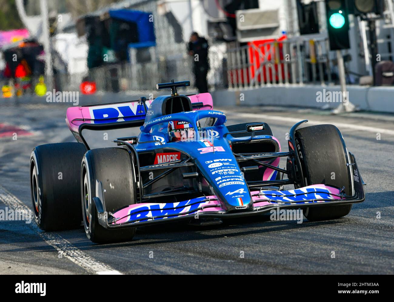 Circuit de Barcelone-Catalunya, Montmelo, Espagne, 23,2.2022, Motorsport: Formule 1 saison 2022, essais pré-saison - Esteban Ocon (FRA), BWT Alpine Banque D'Images