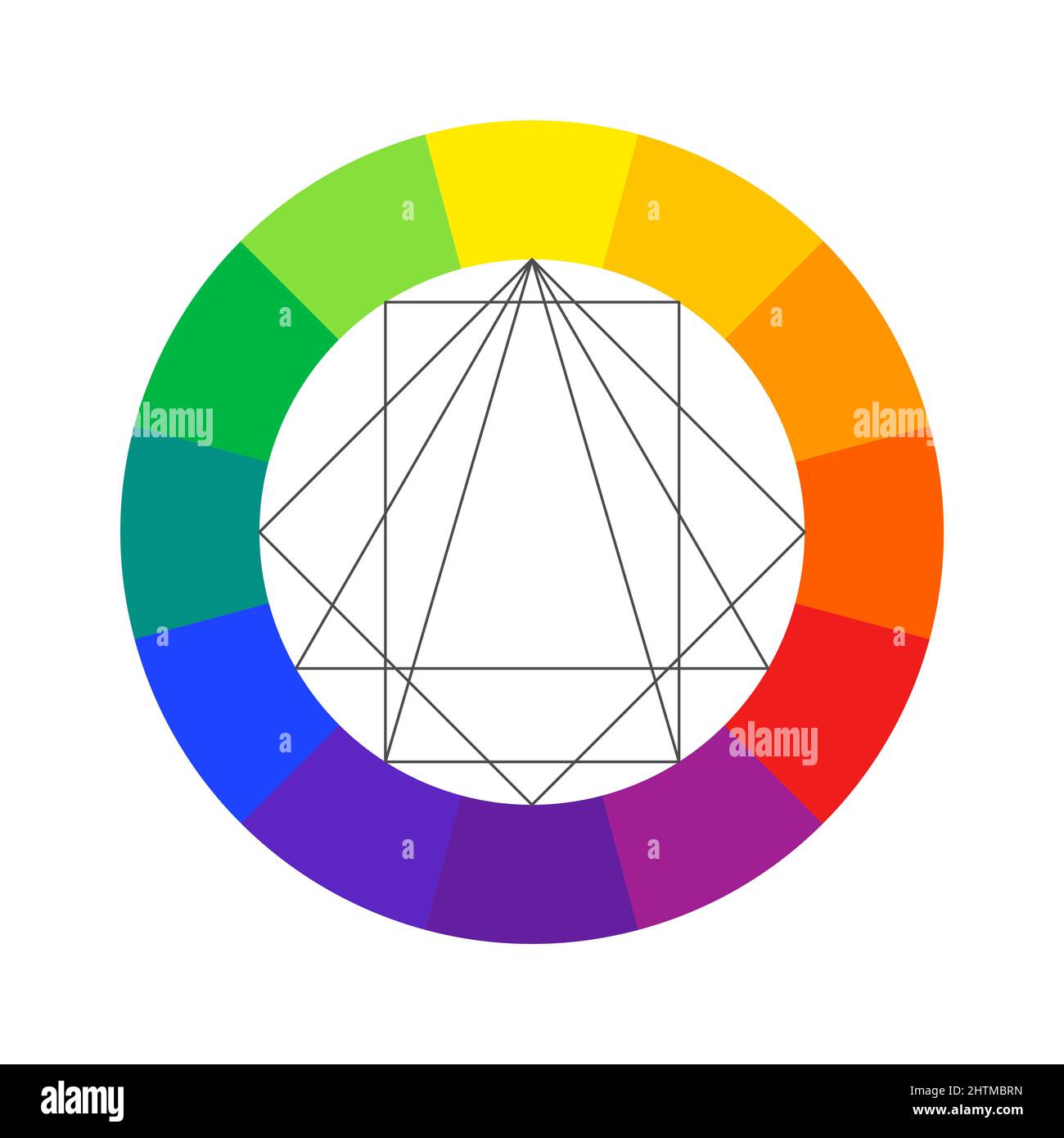 Combinaison de couleurs vecteur de roue Temlate isolée sur fond blanc Illustration de Vecteur