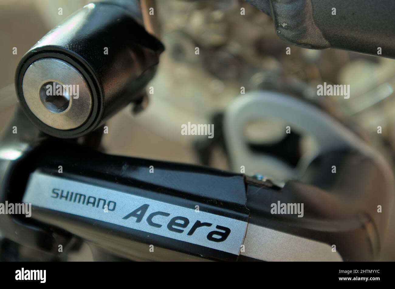 Shimano Acera vélo dérailleur arrière. Composants de vélo Banque D'Images