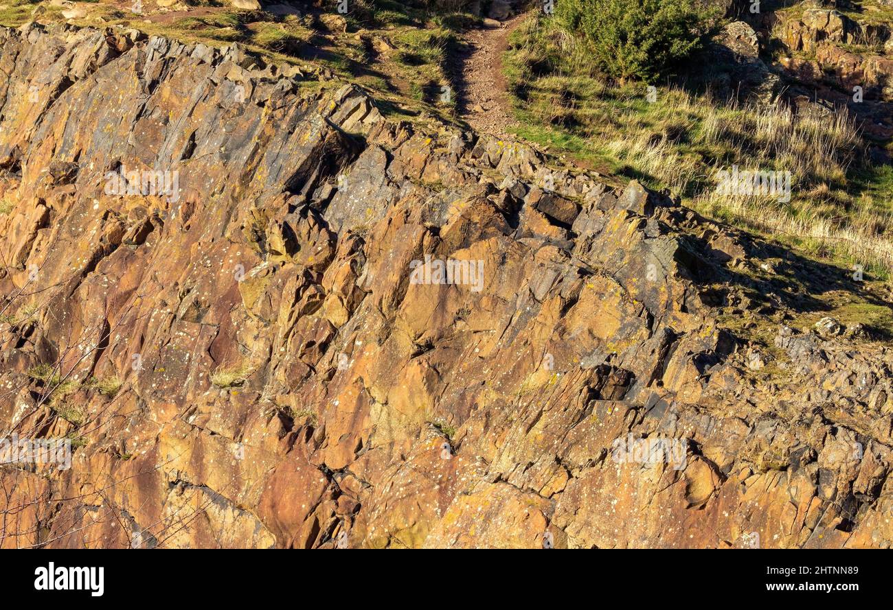 Crags at Arthur Seat, Édimbourg, Écosse, Royaume-Uni Banque D'Images