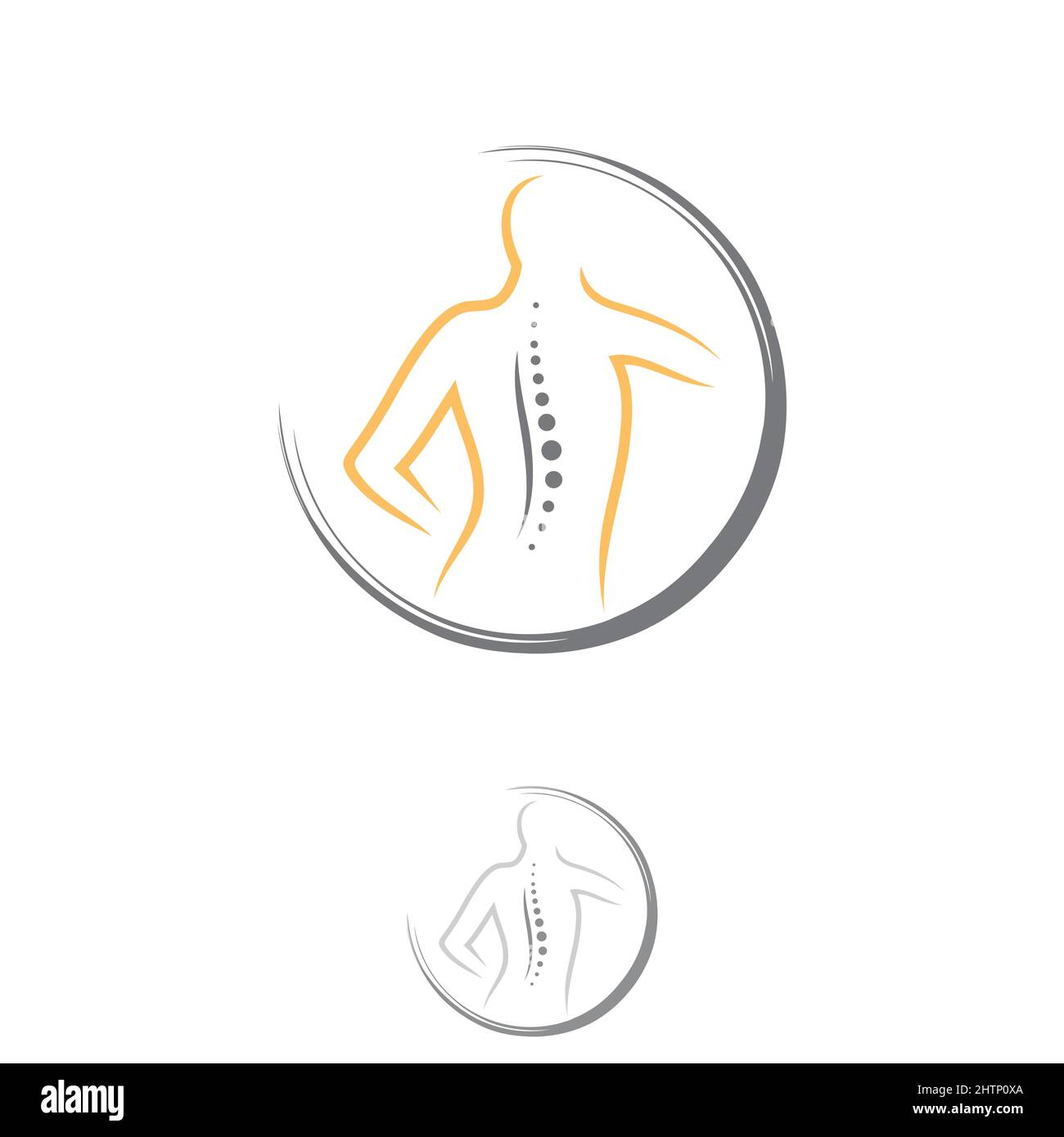 Modèle médical simple de soins de santé de la colonne vertébrale humaine. Illustration vectorielle EPS.8 EPS.10 Illustration de Vecteur