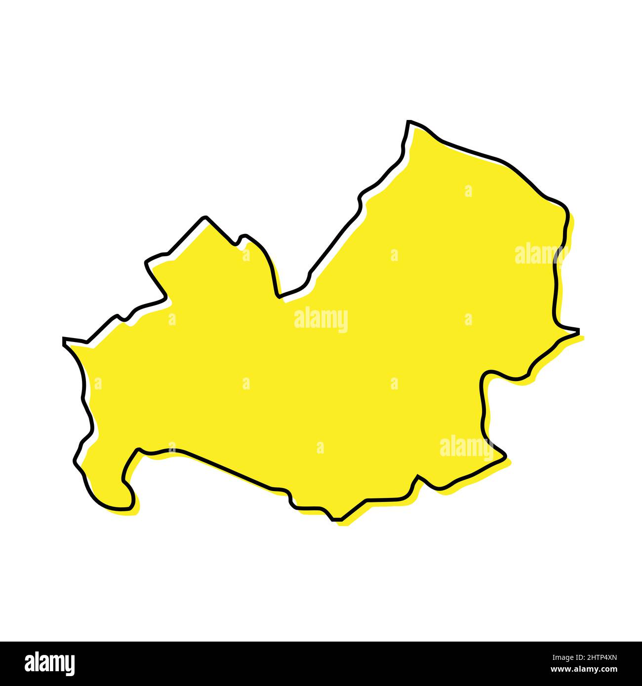Carte simple de Molise est une région de l'Italie. Lignes stylisées minimalistes Illustration de Vecteur