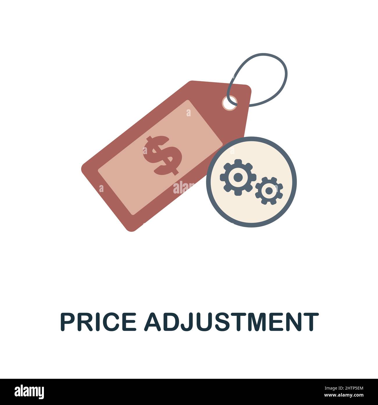 Icône de la section ajustement de prix. Panneau d'élément coloré de la collection d'intégration de marché. Icône de rajustement de prix fixe pour la conception Web, les infographies et Illustration de Vecteur