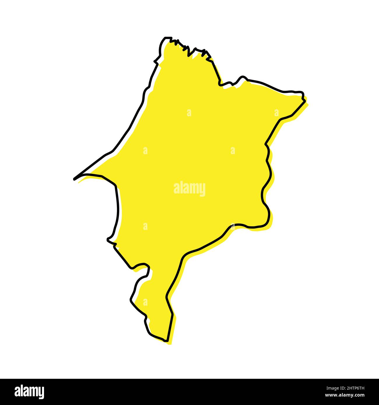 Carte simple de Maranhao est un état du Brésil. Lignes stylisées minimalistes Illustration de Vecteur