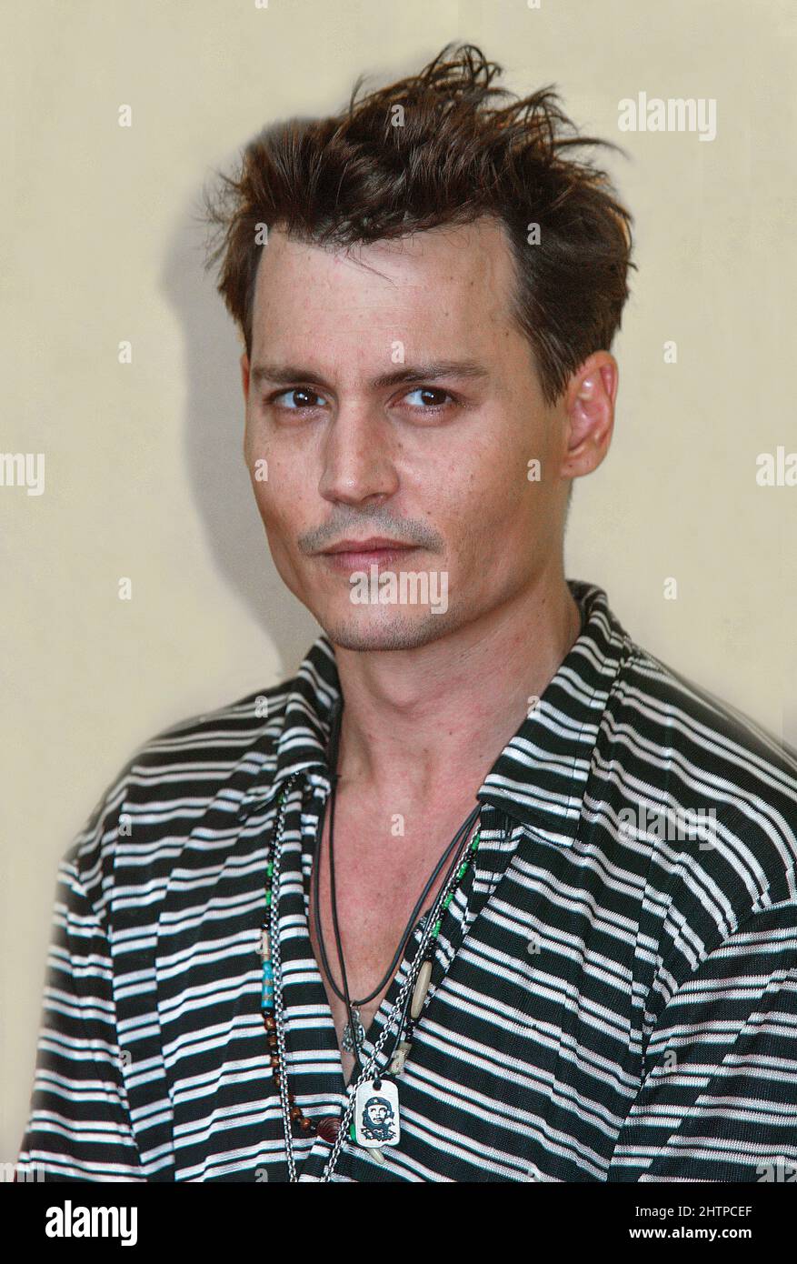 JOHNNY DEPP au FESTIVAL DU FILM DE VENISE 28th août 2003 Banque D'Images
